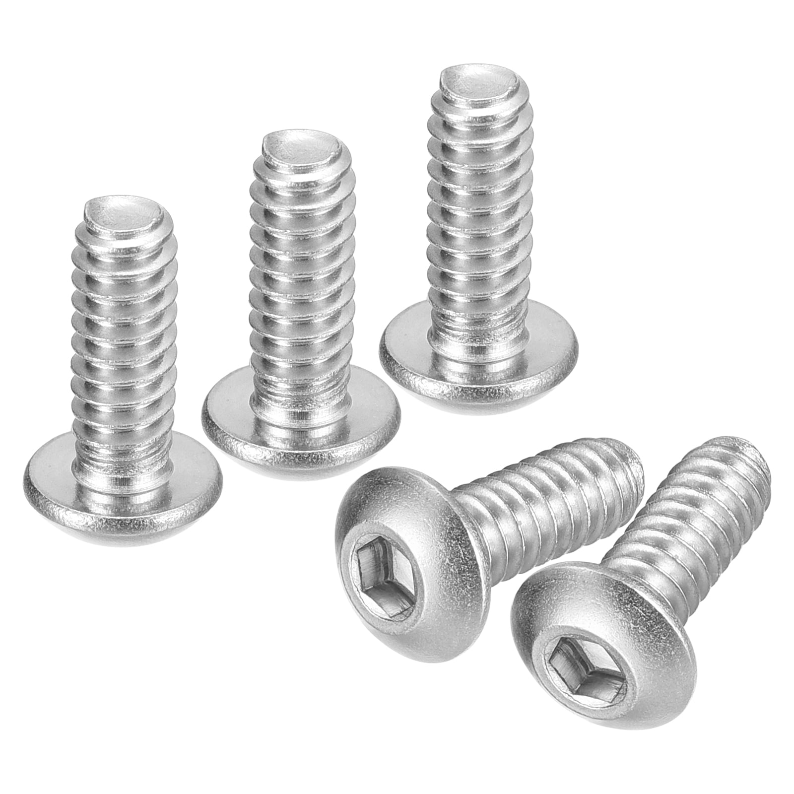 15 Sets 1/4-20 X 1-5/8" Stainless Steel Button Head Socket Cap Screws With Nuts & Washers - Allen Hex Drive, 304 SS