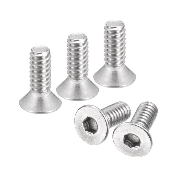 #10-24x1/2" Flat Head Socket Cap Screws, 304 Stainless Steel Hex Socket Drive Fasteners Bolts 50Pack