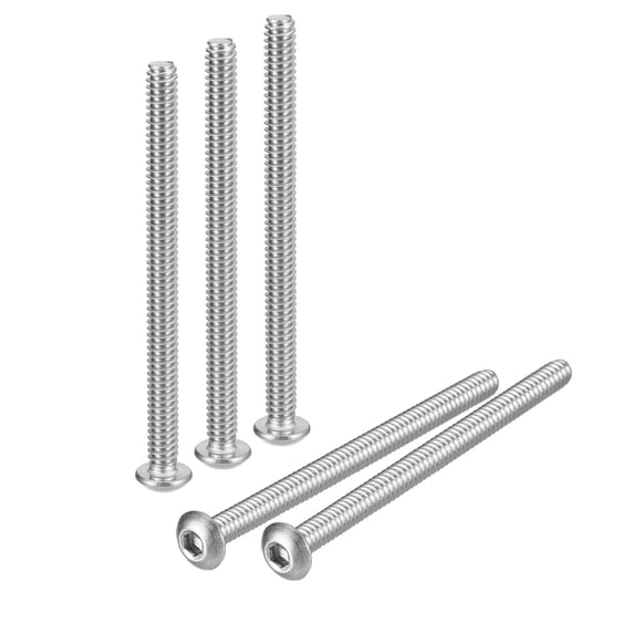 #10-24x2-3/8" Button Head Socket Cap Screws, 20 Pack 304 Stainless Steel Screws