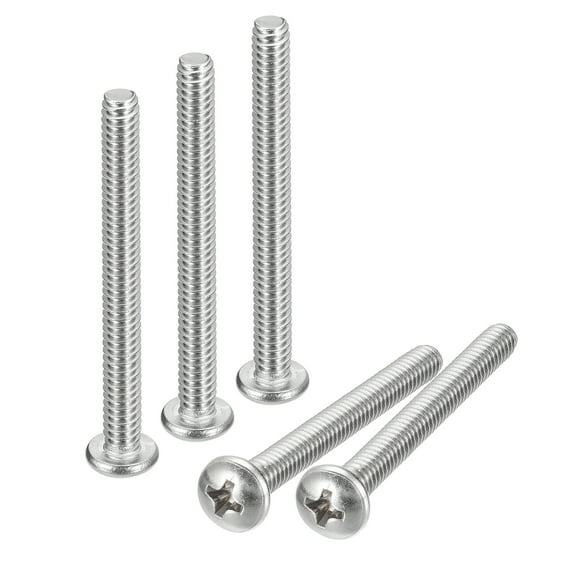 Uxcell #10-24x2" Pan Head Machine Screws, Stainless Steel 18-8 Screw, Pack of 10