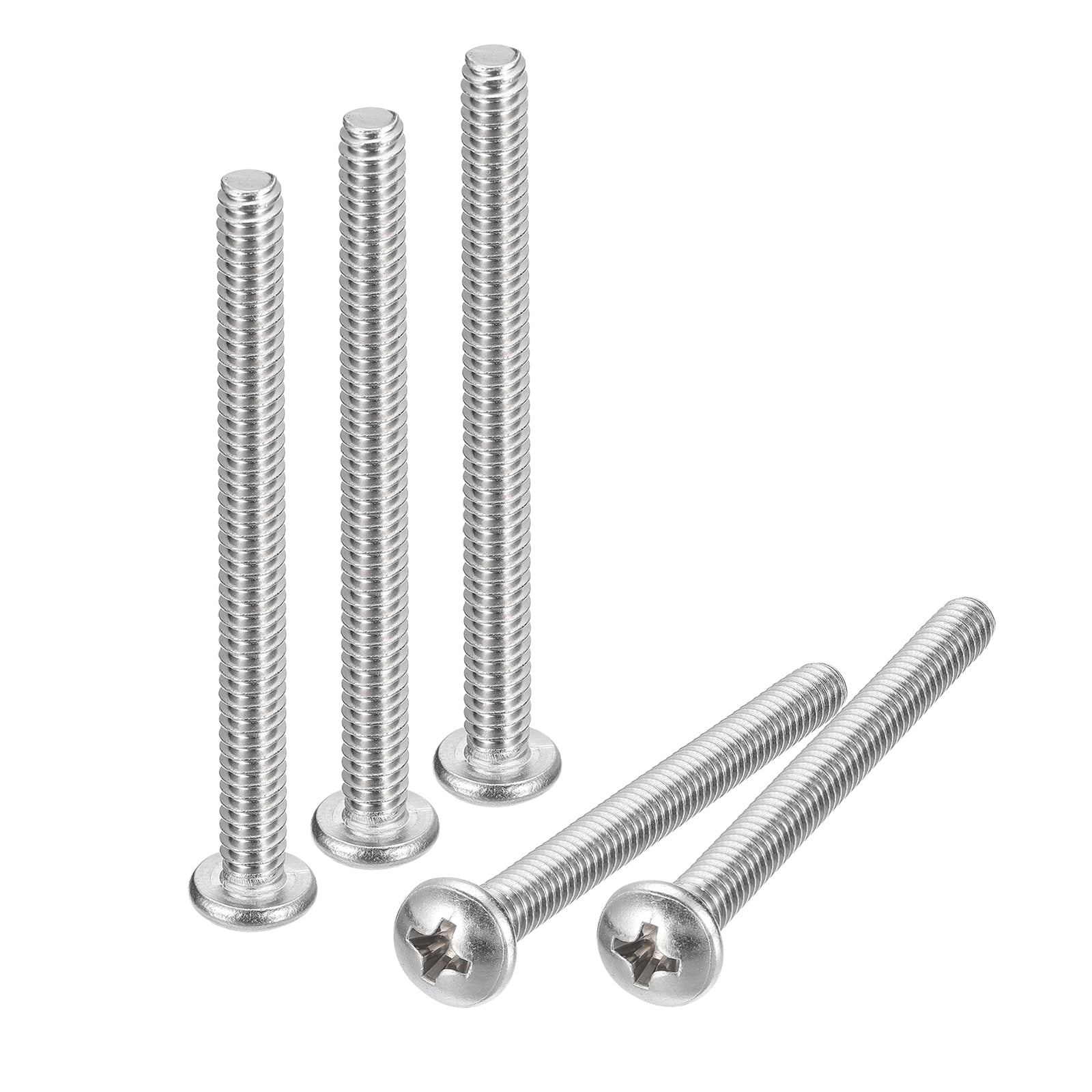 #10-24x3" Pan Head Machine Screws, 304 Stainless Steel Screw, Pack of 50