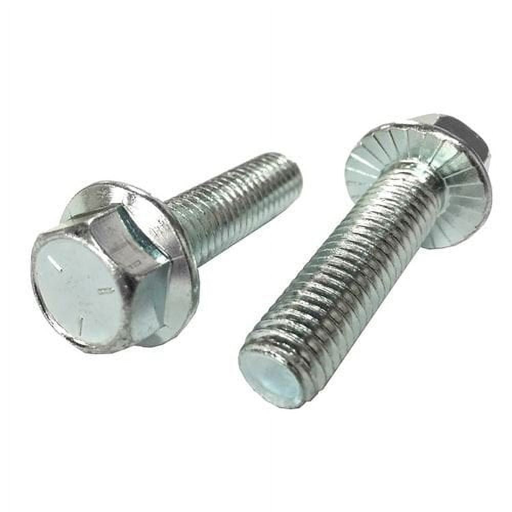 10-24x5/8 Grade 5 Hex Serrated Screws Bolts Zinc Clear