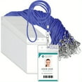 thumbnail image 1 of 10/25/50/100/150pcs Lanyards, ID Badges Name Tag Bulk Neck Holder Reel ID Card Name Badge Resealable Sleeves Hook Cords, 1 of 8