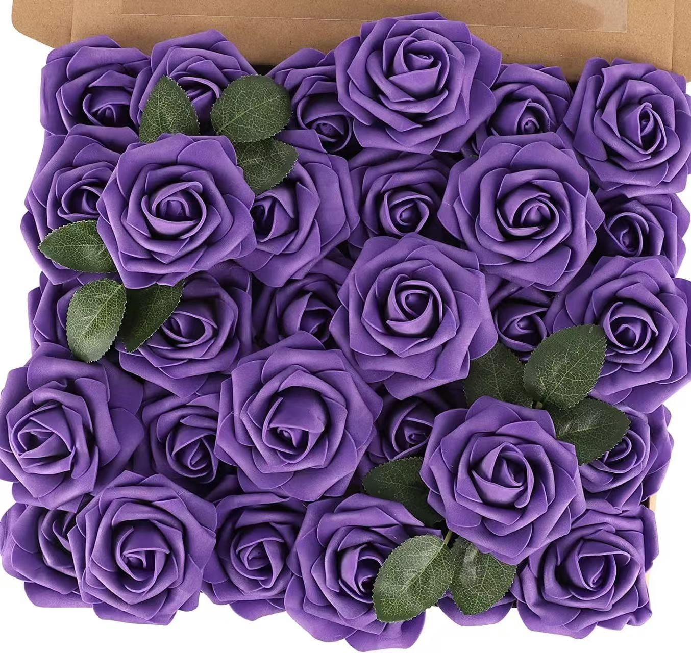 10/25/50Pcs Artificial Rose Flowers Foam Fake Faux Flowers Roses for ...