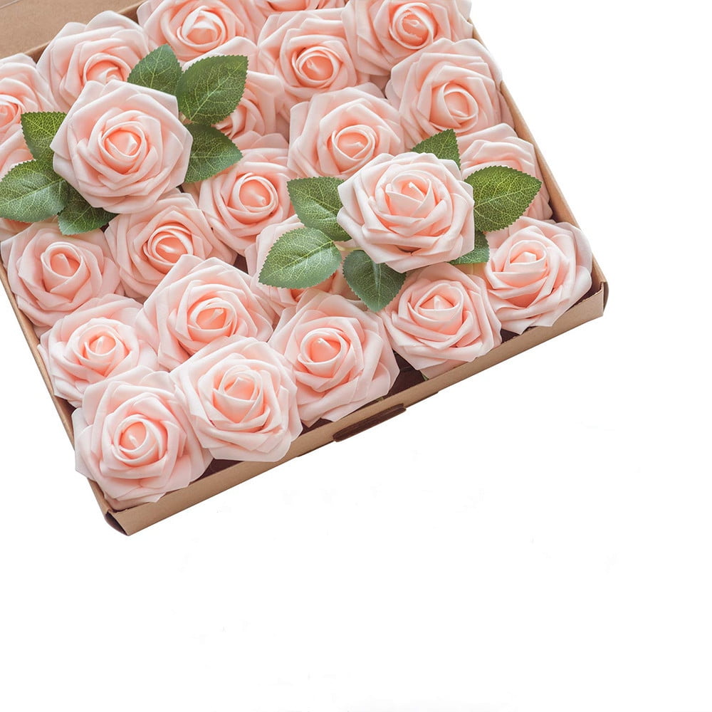 10/25/50Pcs Artificial Rose Flowers Foam Fake Faux Flowers Roses for ...