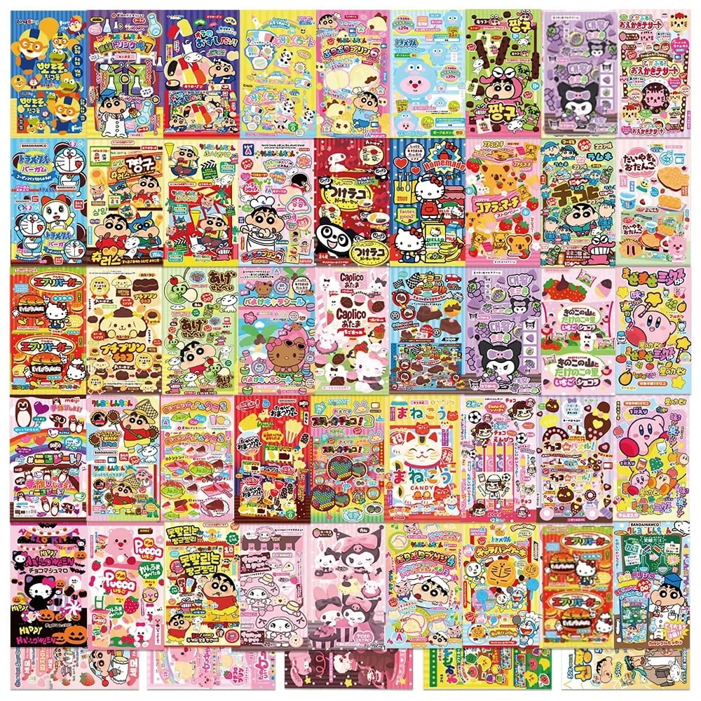 10/25/50Pcs Kawaii Cartoon Labels Sealing Stickers Aesthetic Decorative ...