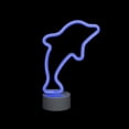 thumbnail image 1 of 10.25" Blue Dolphin LED Neon Style Table Sign, 1 of 7