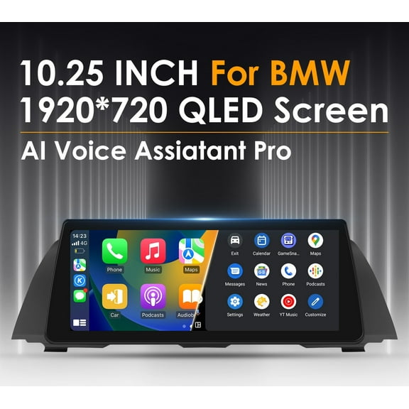 10.25"Car Multimedia Carplay Screen For BMW 5 Series F10 F11 2013-2016 NBT System