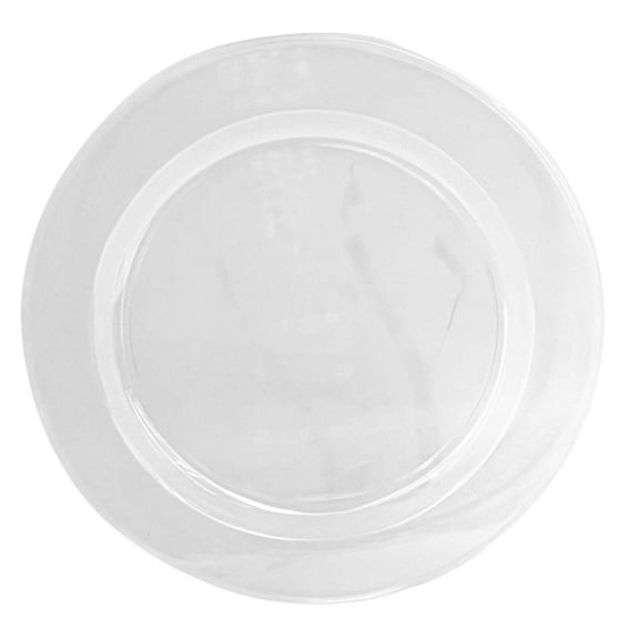10.25" Clear Magnificence Heavy weight Plastic Dinner Plate: 1CT