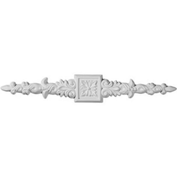 10.25 In. W X 1.62 In. H X .25 In. P Architectural accent - Floral Center Spread Onlay
