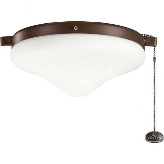 380010CMO Kichler Lighting Accessory - 10.25 Inch 9W 2 LED Outdoor Ceiling Fan Light Kit-Coffee Mocha Finish