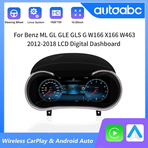 10.25" Carplay Digital Dashboard Cluster for Benz G Class W463 2012-2018