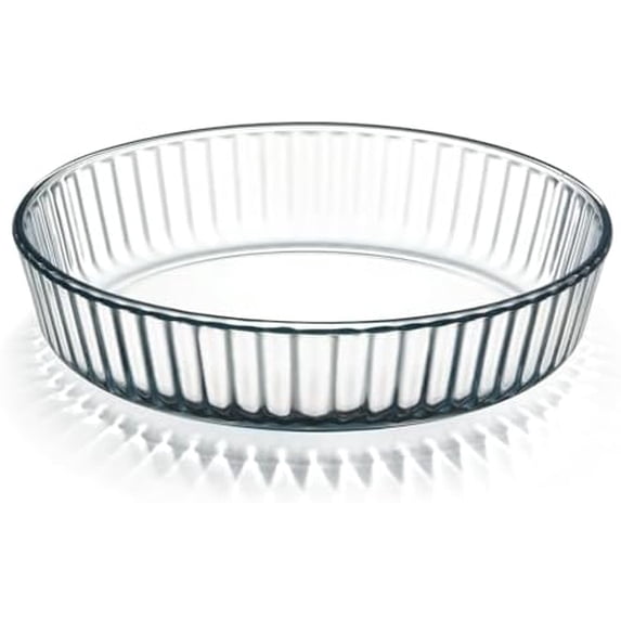 10.25 Inch Glass Pie Plate, Deeper (Depth 2.3in) Clear Glass Pie Pan ...