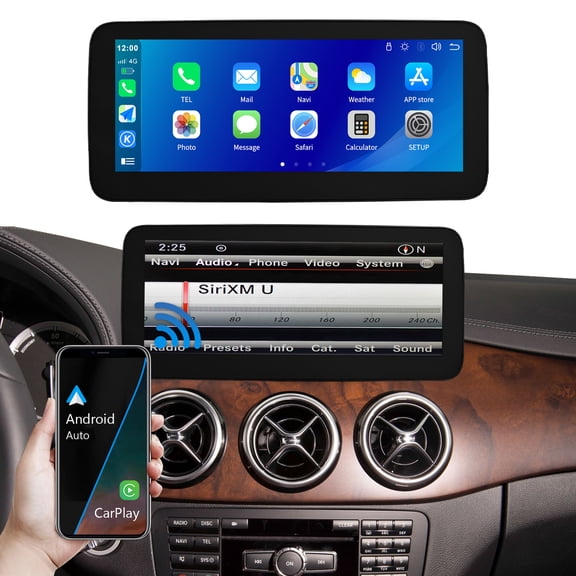 10.25 Inch Touch Screen Carplay/Android Auto for Mercedes Benz B W246 A W176 CLA C117/X117 GLA X156 2013-2015 NTG4.5 System Car Radio Siri/GPS/Mirrorlink/Andriod Auto