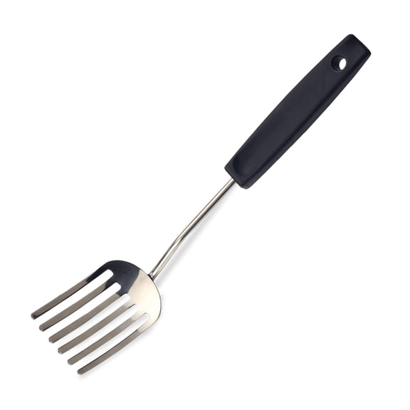 10.25" Stainless Steel 6-Prong Baking & Whisking Fork (1-Piece), Heavy-Duty 18/8 Stainless Steel Blending Food Fork with Ergonomic Non-Slip Handle for Batters, Eggs & Salads