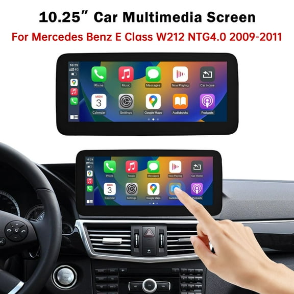 10.25" Touch Screen Car Multimedia Receiver for Mercedes Benz E Class W212 with NTG4.0 System 2009-2011 Wireless Android Auto CarPlay with Bluetooth Mirrorlink Radio Navigation