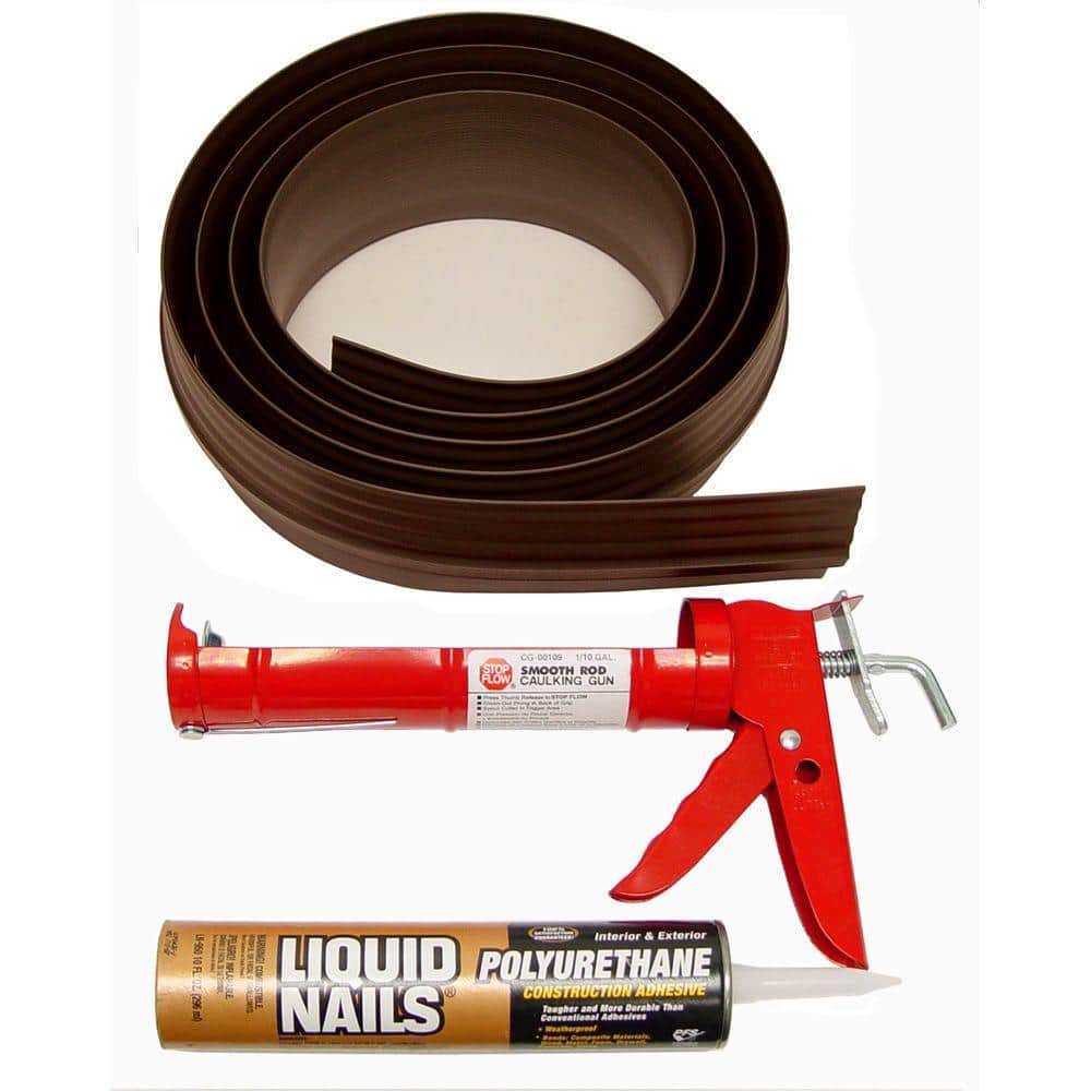 10.25 ft. Brown Garage Door Threshold Seal Kit