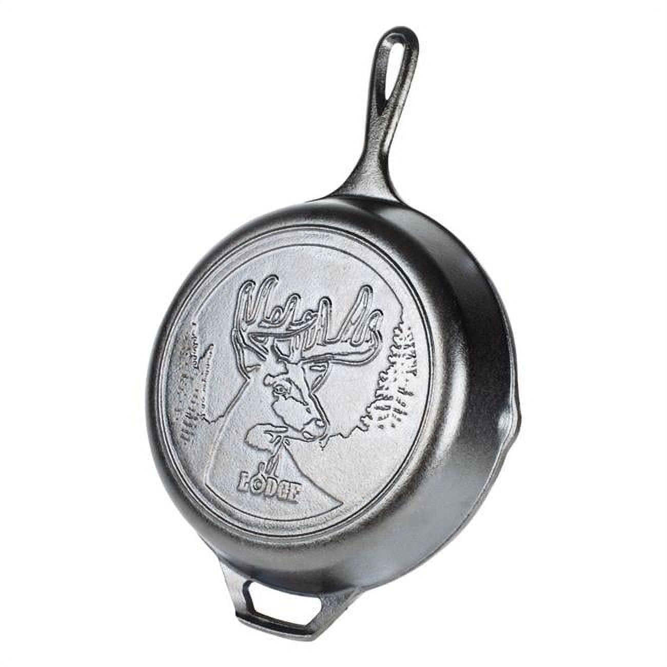 Lodge Wildlife Series Black Cast Iron 10.25" Deer Skillet