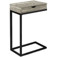 thumbnail image 1 of 10.25" x 15.75" x 24.5" Taupe Finish Drawer and Black Metal Accent Table, 1 of 4
