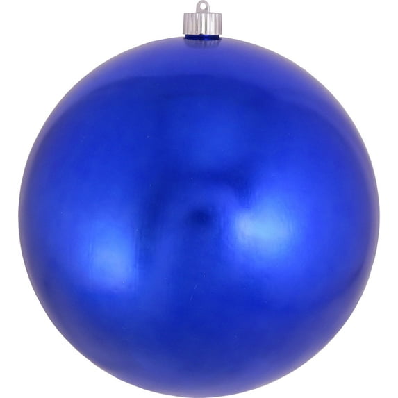 10" (250mm) Shatterproof Shiny Blue Christmas Ball Ornament by Christmas by Krebs