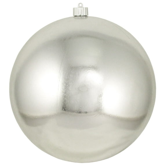 10" (250mm) Shatterproof Silver Christmas Ball Ornament by Christmas by Krebs