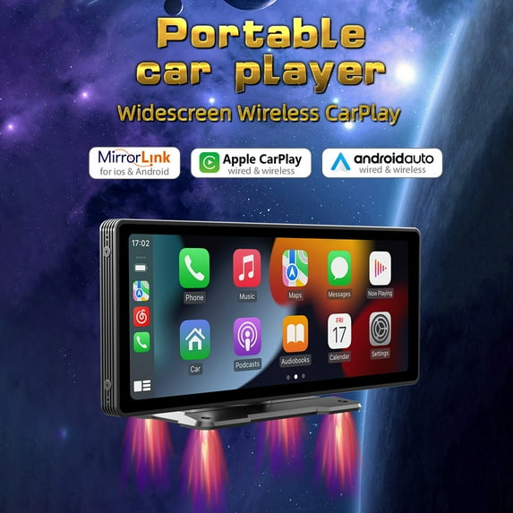 10.26" Portable Bluetooth Car MP5 Player HD Large Screen Wireless Carplay Radio