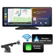 10.26 Portable Car Stereo Radio Wireless Apple CarPlay/Android auto Bluetooth HD Touch Screen,GPS Navigation,AUX/USB/TF