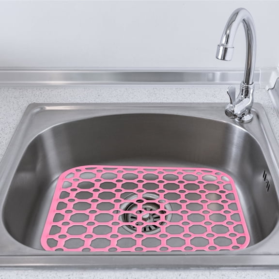 10.2Inch Multifunctional Plastic Kitchen Sink Drying Board Mat, Thermal Insulation Drain Pad for Countertop Protector, Food Safe Flexible Vegetable Fruit Washing Rinse Tray