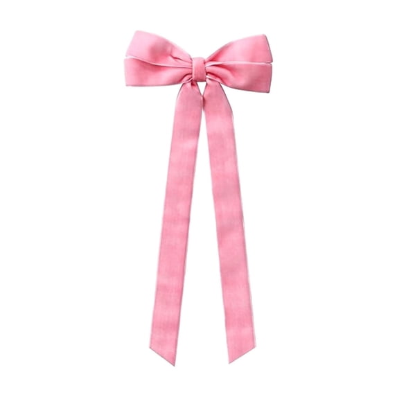 10.2in Pink Velvet Bow,Pre-Tied Christmas Tree Wreath Decor for Door Party Wedding Holiday Display.