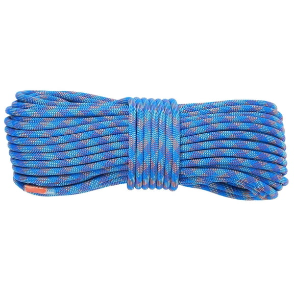10.2mm Dynamic Climbing Rope, 50M(164ft) Outdoor Rock Climbing Rope 25KN Breaking Tension, Stretchable Fiber Rope with Steel Snap Hooks for Escape, Ra