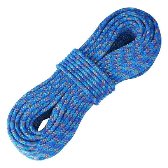 10.2mm Dynamic Climbing Rope 60M, 25KN Rock Climbing Rope for Rappelling, Hiking, Rescue - Blue