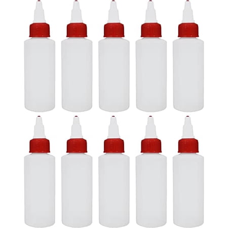 10-2oz Refillable Artist's Bottle with Twist Open/Close Nozzle. Cylinder Bottle