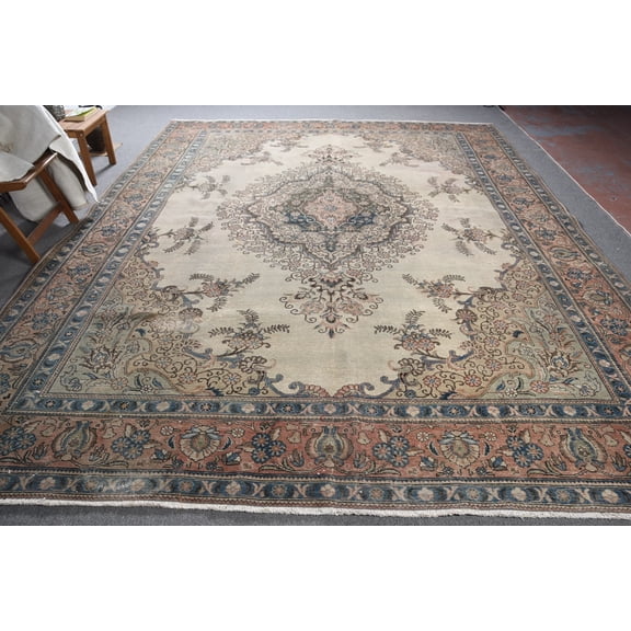 10.2x12.9 ft Oversize Rug, Colorful Rug, Boho Rug, Home Decor Rug, Turkish Rug
