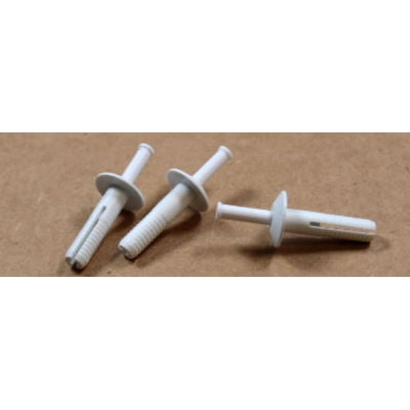 #10 (3/16) x 3/4" Plastic Drive-Pin Anchor Rivets / Nylon Pin / Truss Head / White Nylon Body - 1000 Piece Carton