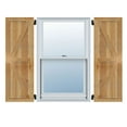 thumbnail image 1 of 10 3/4"W X 54"H Timbercraft Two 5 3/8" Boards Framed Board-N-Batten Shutters W/Z-Bar, Rough Sawn Western Red Cedar (Per Pair), 1 of 13