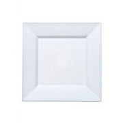 10 3/4" White Elegance Square Dinner Plastic Plates 10ct.