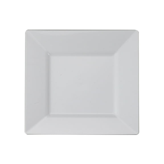 10 3/4" White Square Dinner Plastic Plate