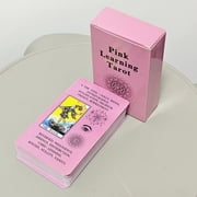 10.3*6cm Pink Learning Tarot 78 Pcs Tarot Cards with Keywords Based on Rider Waite System