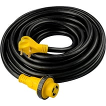 10/3 AWG 15ft 125V 30Amp RV Cord with Twist- Lock Connector and Grip Handle (TT-30P/L5-30R) 125V STW VERCRO ETL Listed by LifeSupplyUSA 15ft