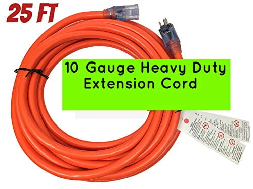 3 Ft 10 Gauge Extension Cord 10/3 Extension Cord 25 ft 10 gauge extension cords Indoor/Outdoor