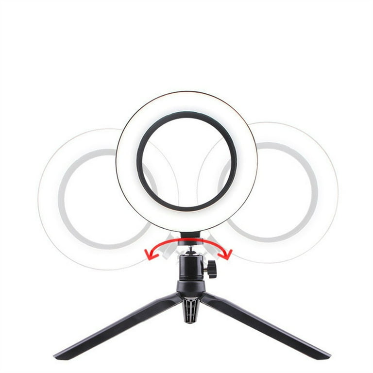 Selfie Ring Light with Stand and Phone Holder, Desk Tripod