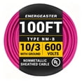 thumbnail image 1 of Energeaster 10/3 NM-B Pink Cu Electrical Wire, 100 ft Length 600V with Ground, UL Listed, Heavy-Duty PVC Insulated Cable for Residential Indoor Wiring, 1 of 8
