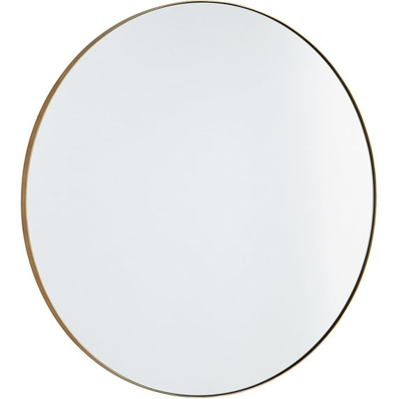 10-30-21-Quorum Lighting-Round Mirror-30 Inches Tall and 30 Inches Wide-Gold Finish
