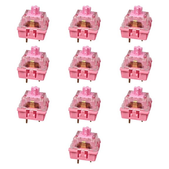 10/30/50/100Pcs Pink Linearity Mechanical Keyboard Switches Clicking Key Replacement Mechanical Keyboard Accessories