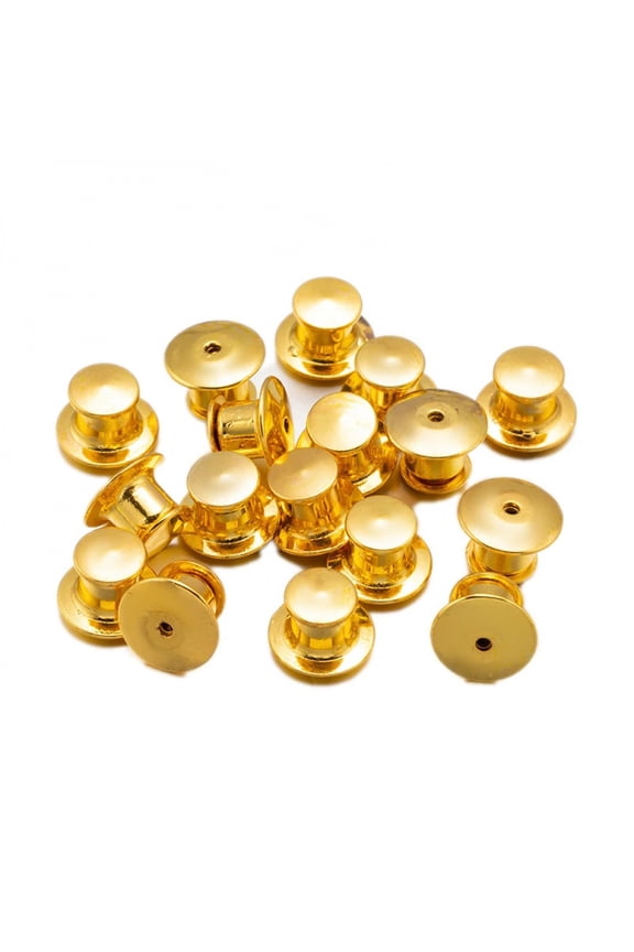 10/30/50 Pieces Locking Pin Backs Metal Pin Backs Locking Pin Keepers Locking Clasp For DIY Enamel Brooch Badge Jewelry Making