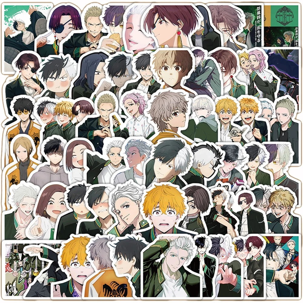 10/30/50pcs Cool Wind Breaker Anime Stickers Haruka Sakura Hayato Sticker Waterproof Laptop Motorcycle Skateboard Umemiya Decal