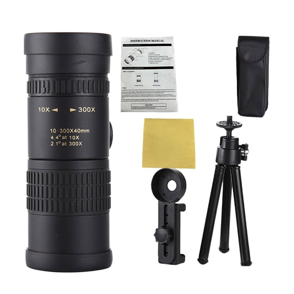 10 300x40 Portable High Magnification Monocular Telescope 2025 Monoculars For Adults High Powered With Smartphone Holder And Tripod Handheld Telescope For Bird Watching Hiking Junior Great Books 2