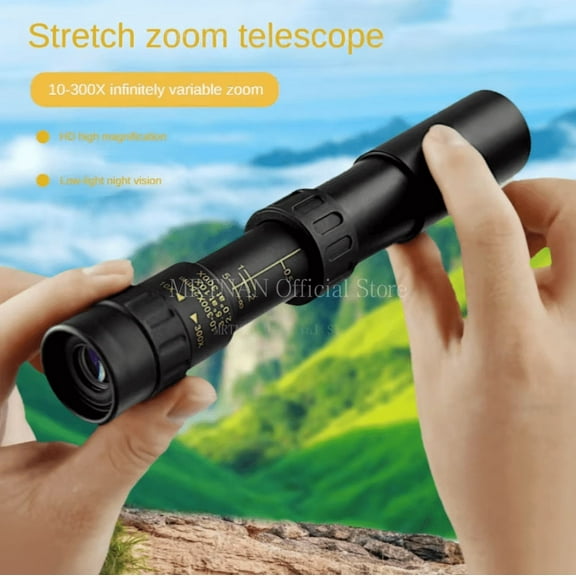 10-300x40 Zoom Telescope HD Portable Strong Binoculars Long Range Professional Monocular Low Night Vision For Hunting