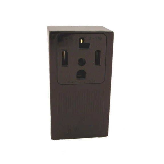 10-30R Surface Receptacle Oulet, Black - 30A