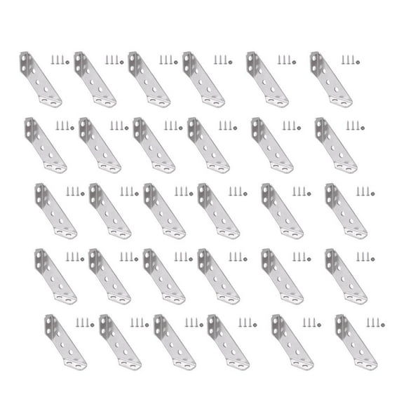 10-30X Angle Fasten Connector Furniture Triangle Stainless Steel Corner F6T4